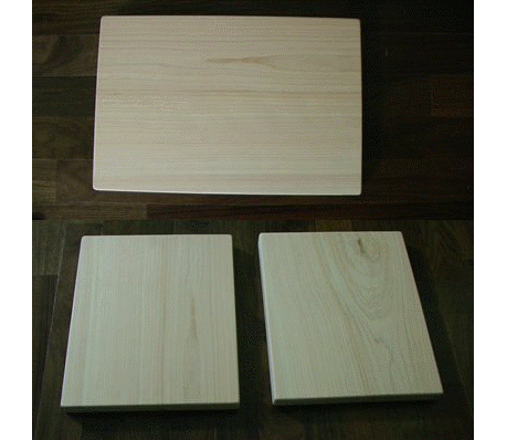 3fish 편백나무 통도마(대) : 가로x세로x두께 = 50x30x3.8 cm
